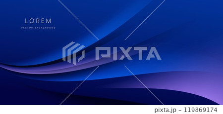 Abstract futuristic glowing blue curve lines on dark blue background. Abstract futuristic glowing blue curve lines on dark blue background. 119869174