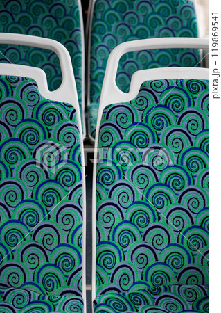 Comfortable seats in city bus 119869541