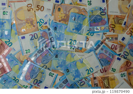 Different euro banknotes, money concept Different euro banknotes, money concept 119870490