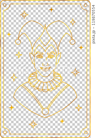 Tarot card jester 119870554