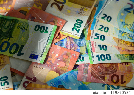 Finance background of different euro bills. European money 3 Finance background of different euro bills. European money 3 119870584