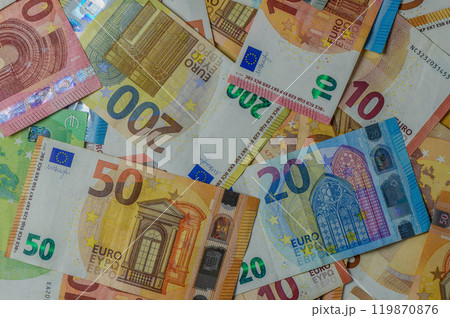 Close-Up Of European Union Currency Close-Up Of European Union Currency 119870876