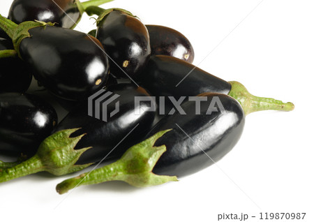 cluster of eggplant isolated on white background 119870987