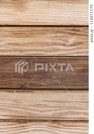 Natural wooden planks with variations in texture and color showcasing rustic beauty in warm tones 119871570