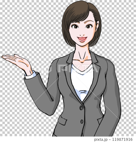 微笑引導你的西裝少婦_正面_胸部以上 微笑引導你的西裝少婦_正面_胸部以上 119871916