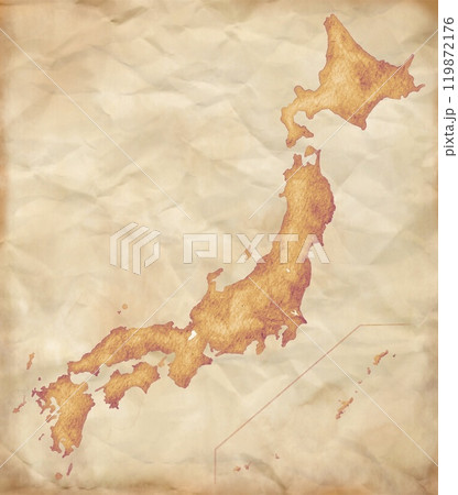 アンティーク風日本地図 アンティーク風日本地図 119872176