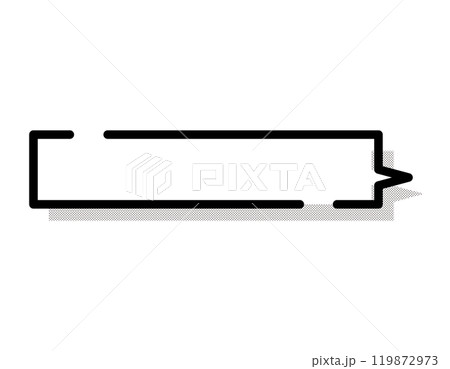 途切れ線のドット柄の影のある吹き出し 7 途切れ線のドット柄の影のある吹き出し 7 119872973