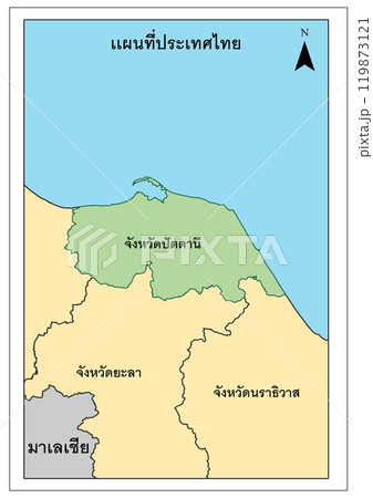 Pattani province Thailandmap asia style classic wallpaper 119873121