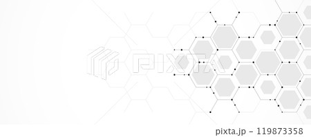 Abstract design element with geometric background of hexagons shape pattern 119873358