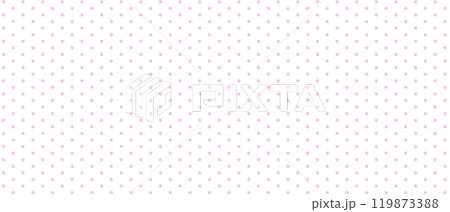 ドット・水玉のパターンの背景　かわいい　ピンク　Pink handwritten dot 119873388