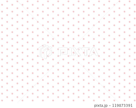 ドット・水玉のパターンの背景　かわいい　ピンク　Pink handwritten dot 119873391