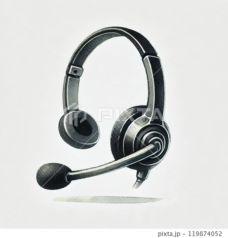 インカムの水彩イラスト 119874052