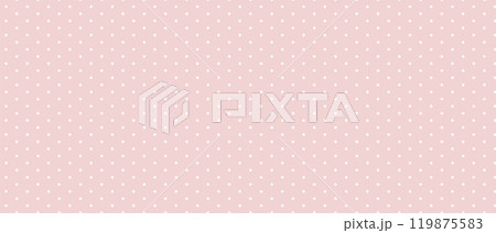 ドット・水玉のパターンの背景　かわいい　ピンク　Pink handwritten dot 119875583