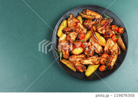Grilled chicken wings. Grilled chicken wings. 119876308
