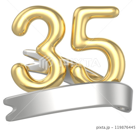 anniversary number 3d render 119876445
