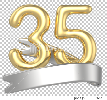 anniversary number 3d render 119876445