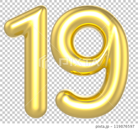 Number Gold Render Number Gold Render 119876597