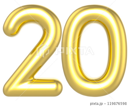 Number Gold Render Number Gold Render 119876598