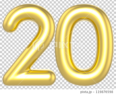 Number Gold Render Number Gold Render 119876598