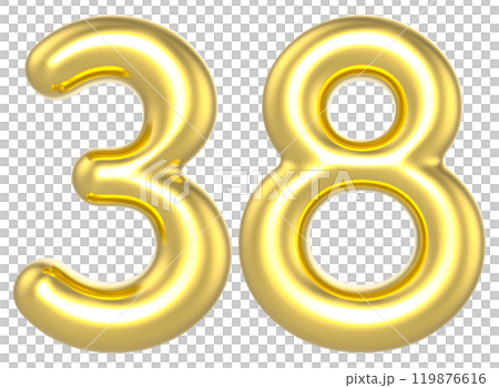 Number Gold Render 119876616