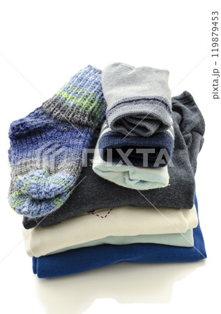 A stack of baby clothes A stack of baby clothes 119879453