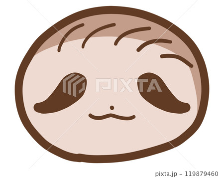 手描きのナマケモノの顔 119879460