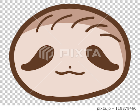 手描きのナマケモノの顔 119879460