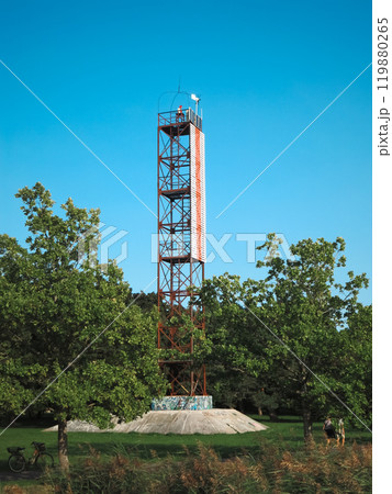 Metallic lighthouse near the Baltic sea 119880265