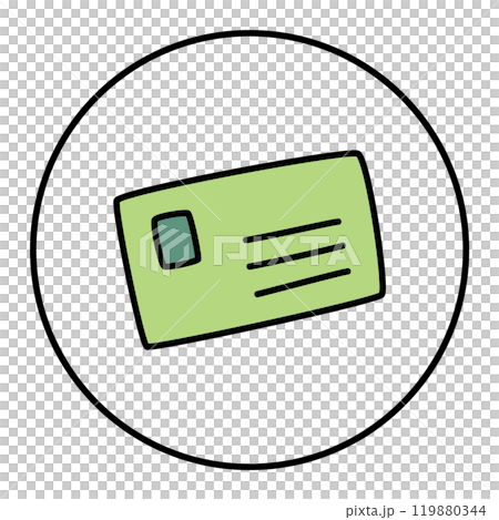 Doodle letter envelope icon or logo, hand drawn with thin black line 119880344