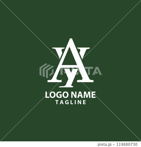 initial letter AY monogram logo design vector 119880730