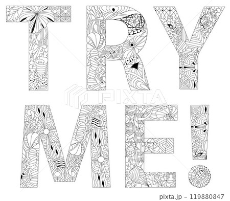 TRY ME for coloring. Vector decorative zentangle object for any purpose 119880847