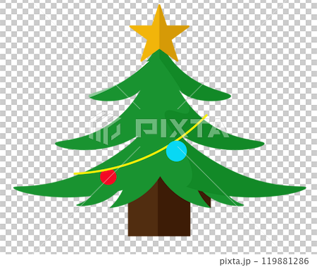 Christmas tree and Christmas gifts. Vector illustration 119881286