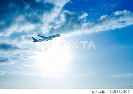 離陸上昇中の航空機 119881507
