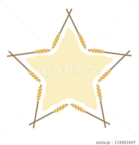 こんがり焼き色の棒パン シンプルな星形フレームイラスト2 こんがり焼き色の棒パン シンプルな星形フレームイラスト2 119881697