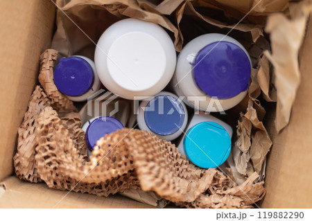 open box with vitamins, packaging 119882290