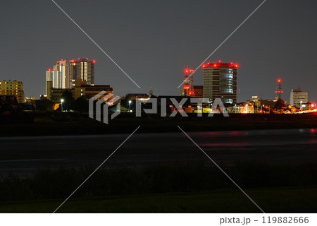 長良川と岐阜の夜景 長良川と岐阜の夜景 119882666
