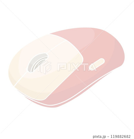 pink computer mouse on white backgroundのイラスト素材 [119882682] - PIXTA