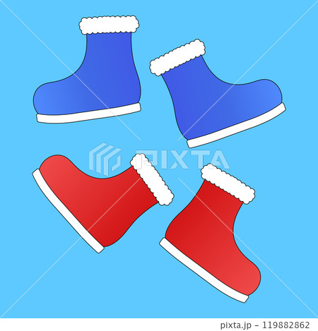 Cozy Christmas Boots Illustration 119882862