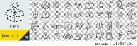 アイディアに関するアイコンセット 119884156