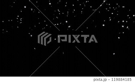 Falling snowflakes on black background. Snowfall on black background. Falling snowflakes on black background. Snowfall on black background. 119884185