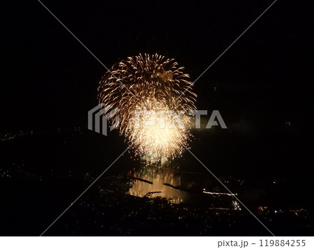 嵩山 展望テラスから見る周防大島の花火大会 8月 嵩山 展望テラスから見る周防大島の花火大会 8月 119884255
