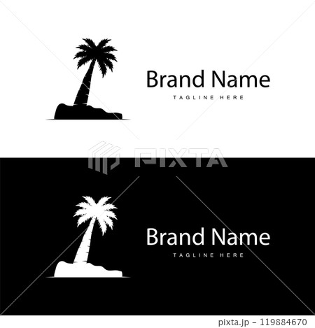 Coconut Tree Logo Design, Beach Plant Vector, Palm Tree Summer, Illustration Template Coconut Tree Logo Design, Beach Plant Vector, Palm Tree Summer, Illustration Template 119884670