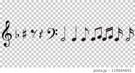 シンプルな音符 119884691