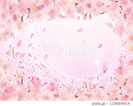 綺麗な桜の背景 119884914