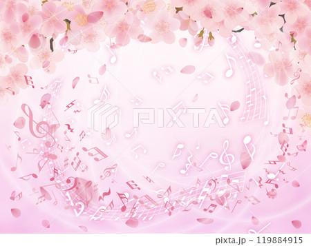 綺麗な桜の背景 119884915