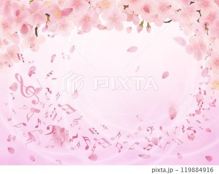 綺麗な桜の背景 119884916