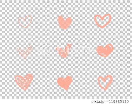 Cute hand drawn heart icon set Cute hand drawn heart icon set 119885139
