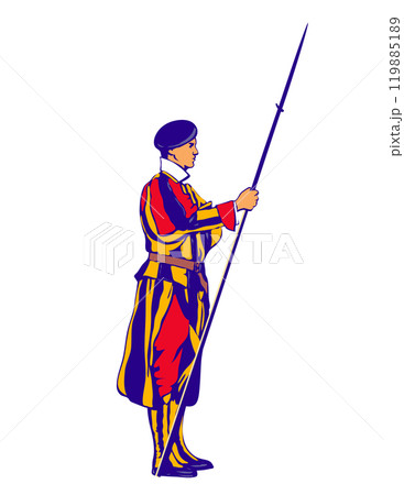 Pontifical Swiss Guard with Halberd WPA Art 119885189