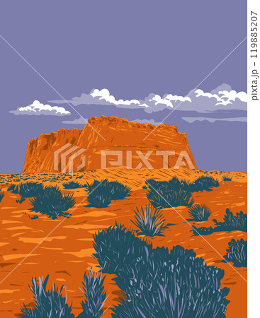 Rock Formations in Glen Canyon National Recreation Area Arizona WPA Poster Art Rock Formations in Glen Canyon National Recreation Area Arizona WPA Poster Art 119885207