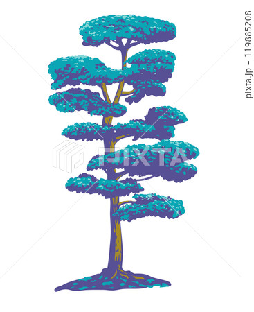 Japanese Black Pine Topiary WPA Art Japanese Black Pine Topiary WPA Art 119885208